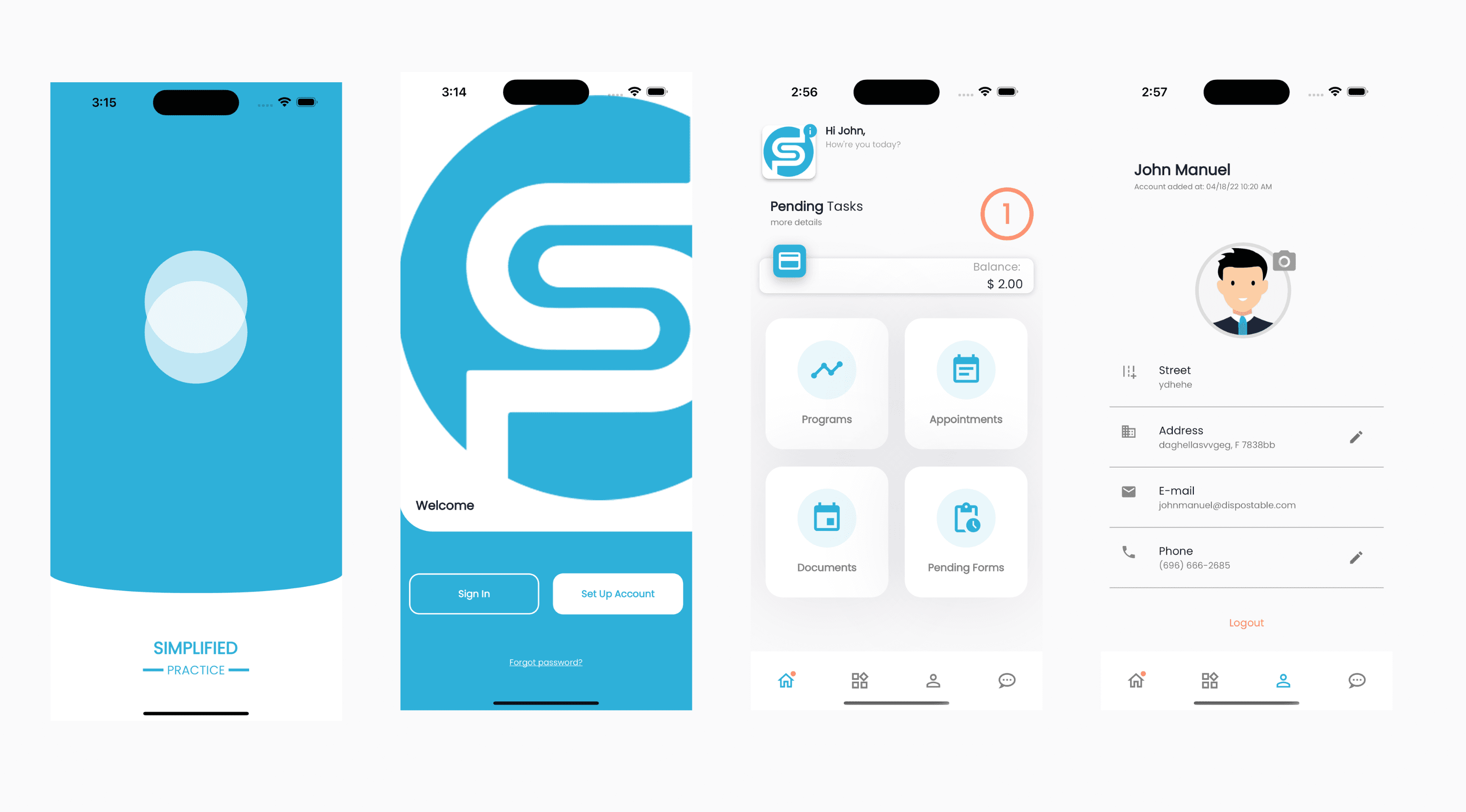 SP Members Portal project interface